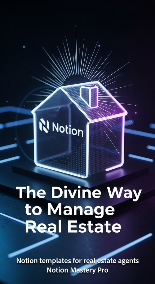 Abstract 3D render of a house icon with a digital halo and a Notion logo Overlay The Divine Way to M.jpg