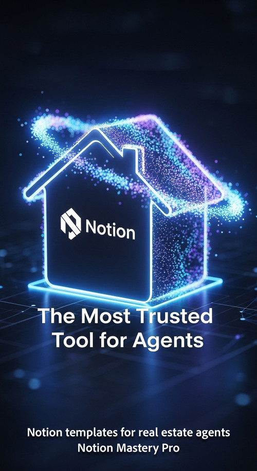 Abstract 3D render of a house icon with a digital halo and a Notion logo Overlay The Most Trusted To.jpg