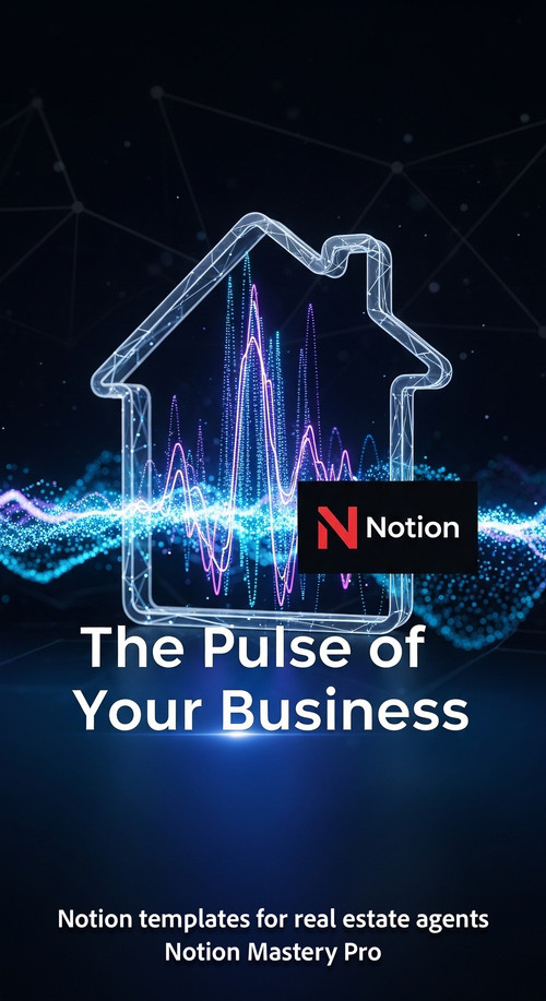 Abstract 3D visualization of a house icon with a digital pulse and a Notion logo Overlay The Pulse o.jpg