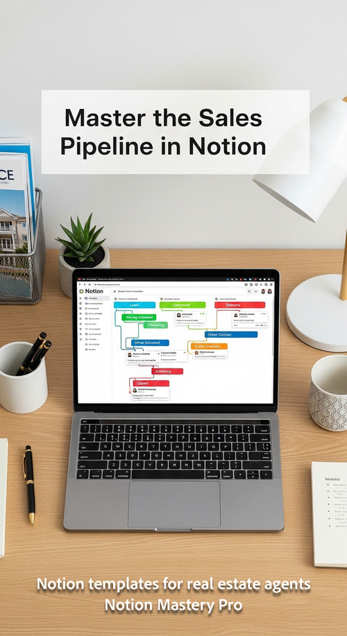 Highangle shot of a meticulously organized desk with a MacBook Pro showing a detailed Realtor pipeli.jpg