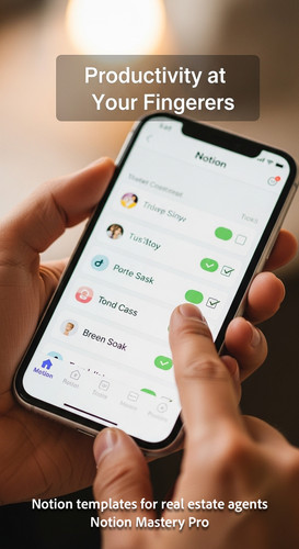 Close up of a hand checkmarking a task in a Notion mobile app Overlay Productivity at Your Fingertip.jpg