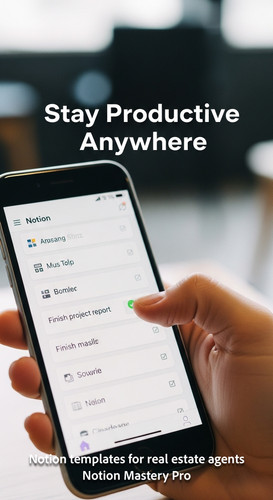 Close up of a hand checkmarking a task in a Notion mobile app Overlay Stay Productive Anywhere 226.jpg