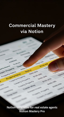 Close up of a hand scrolling through a Notion database of commercial properties Overlay Commercial M.jpg