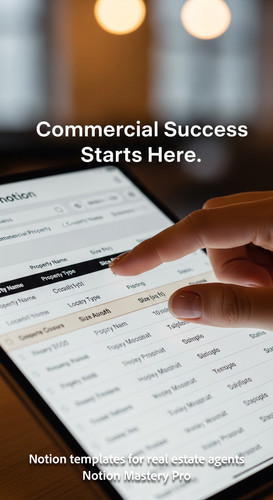 Close up of a hand scrolling through a Notion database of commercial properties Overlay Commercial S.jpg