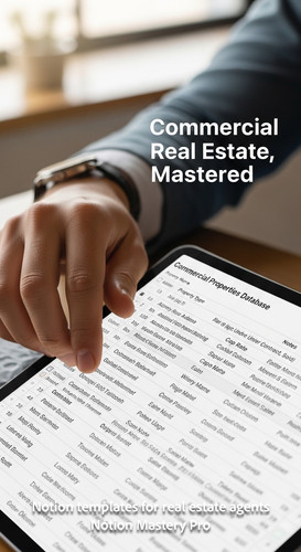 Close up of a hand scrolling through a Notion database of commercial properties Overlay Commercial R.jpg