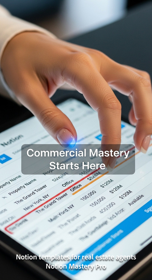 Close up of a hand scrolling through a Notion database of commercial properties Overlay Commercial M.jpg
