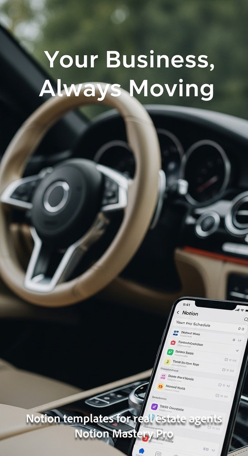 Blurred image of a luxury car steering wheel foreground smartphone with a Notion schedule Overlay Yo.jpg