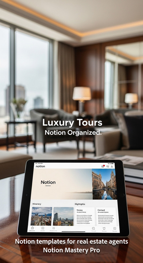 Blurred image of a luxury penthouse interior foreground tablet showing a Notion tour guide Overlay L.jpg