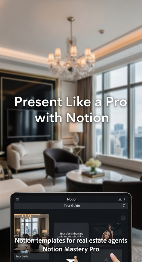 Blurred image of a luxury penthouse interior foreground tablet showing a Notion tour guide Overlay P.jpg