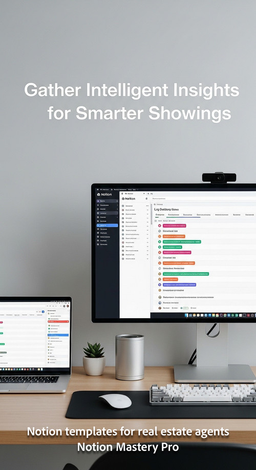 Minimalist workspace with a clean aesthetic a large monitor displaying a colorful Notion showing log.jpg