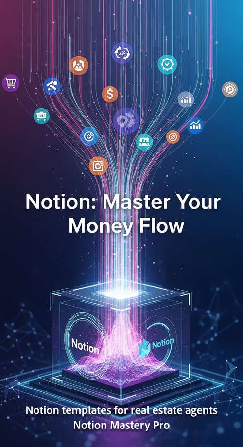 Abstract visualization of commission payments flowing from diverse transactions into a secure Notion.jpg