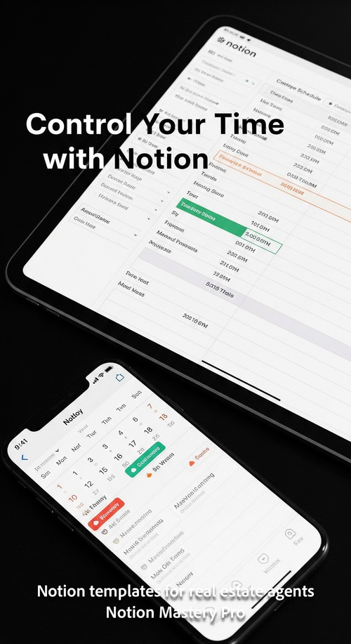 Close up of a smartphone calendar app open next to an open tablet displaying a full Notion schedule .jpg