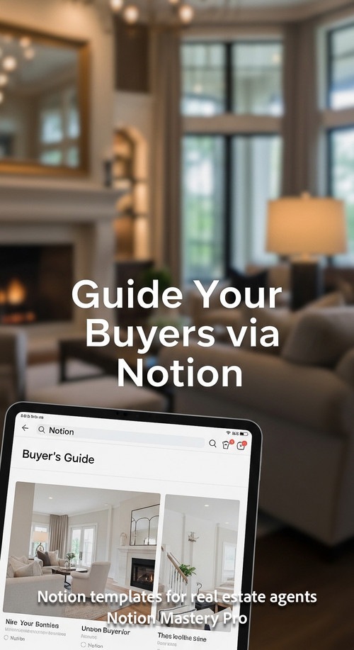 Blurred background of a luxury home interior foreground tablet showing a Notion buyers guide Overlay.jpg