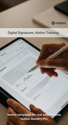 Close up of a hand signing a document on an iPad with a Notion logo in the corner Overlay Digital Si.jpg