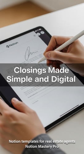 Close up of a hand signing a document on an iPad with a Notion logo Overlay Closings Made Simple and.jpg