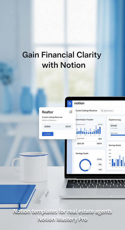 Minimalist workspace with a clean blue and white aesthetic foreground screen showing a comprehensive.jpg