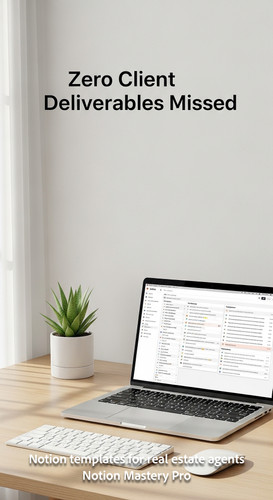 Minimalist workspace with a clean aesthetic and a single succulent screen showing a detailed Notion .jpg