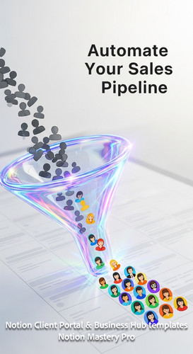 166 Abstract visualization of a funnel turning lead icons into client icons inside a Notion grid Ove.jpg