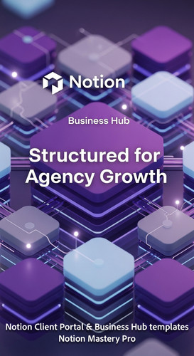 53 Abstract visualization of interlocking hexagonal data blocks forming a Notion Business Hub logo O.jpg