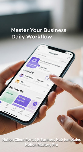 301 Closeup of a hand checkmarking a task in a Notion Business OS mobile app dashboard Overlay Maste.jpg