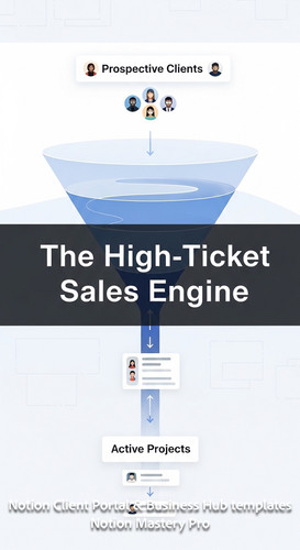 302 Abstract visualization of a funnel converting Prospective Clients into Active Projects in Notion.jpg