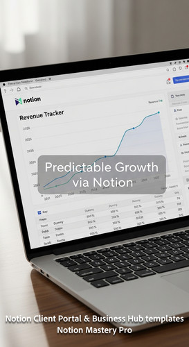 69 Closeup of a MacBook Pro showing a Notion Revenue Tracker with a 2026 forecast chart Overlay Pred.jpg