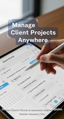 73 Closeup of a hand checkmarking a task in a Notion Client Portal app Overlay Manage Client Project.jpg
