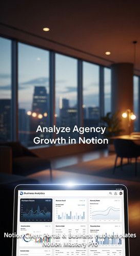 41 Blurred luxury office interior foreground tablet showing a Notion Business Analytics board Overla.jpg