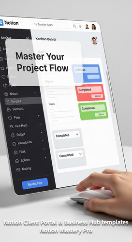 230 Hand using a mouse to move a Completed card in a Notion Kanban Board with a sleek SaaS UI Overla.jpg