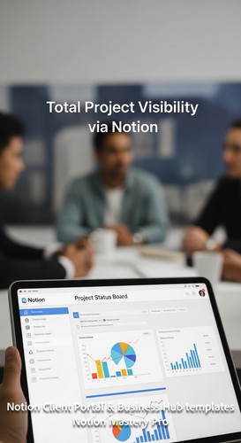 307 Blurred background of a creative meeting foreground screen showing a Notion Project Status Board.jpg