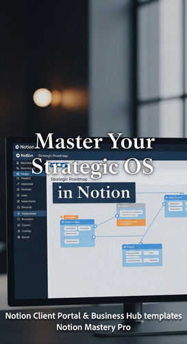 274 Blurred interior of a highend consultancy foreground monitor showing a Notion Strategic Roadmap .jpg