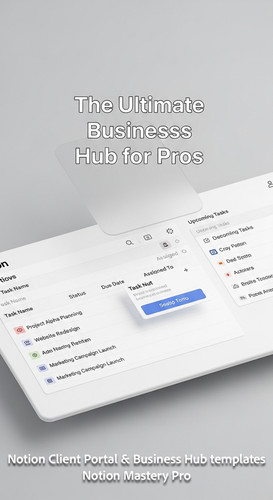 279 Minimalist 3D render of a digital Dashboard with Notionstyle database and list views Overlay The.jpg