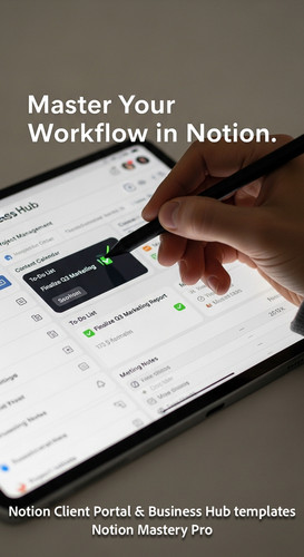 202 Closeup of a hand checkmarking a task in a Notion Business Hub dashboard view Overlay Master You.jpg
