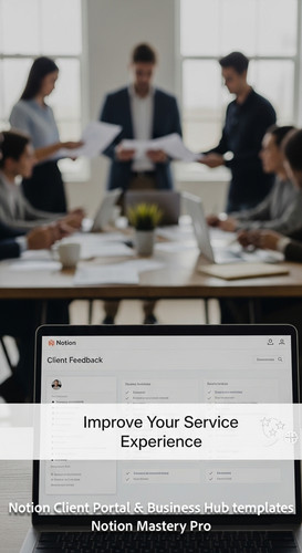 208 Blurred background of a creative meeting foreground screen showing a Notion Client Feedback Over.jpg