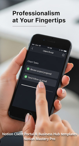 355 Closeup of a hand checkmarking a task in a Notion Client Portal mobile app on a sleek iPhone Ove.jpg
