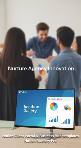 154 Blurred background of a team brainstorming foreground monitor showing a Notion Ideation Gallery .jpg