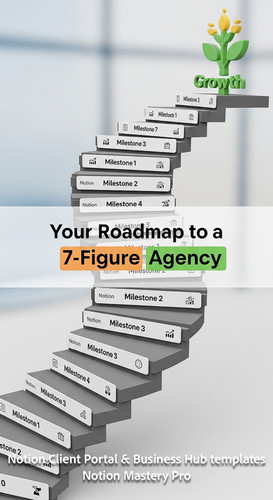 249 Abstract 3D staircase where each step is a Notion Milestone card leading to a Growth icon Overla.jpg