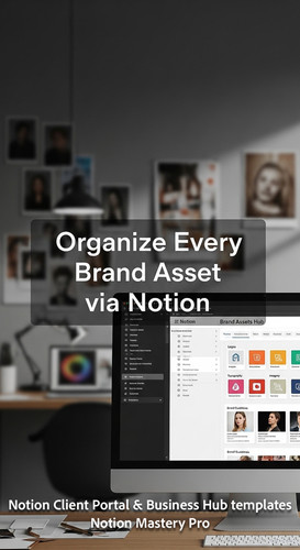 362 Blurred background of a designer studio foreground monitor showing a Notion Brand Assets Hub Ove.jpg