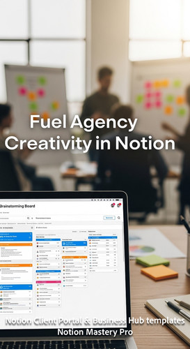 287 Blurred background of a creative session foreground screen with a Notion Brainstorming Board Ove.jpg