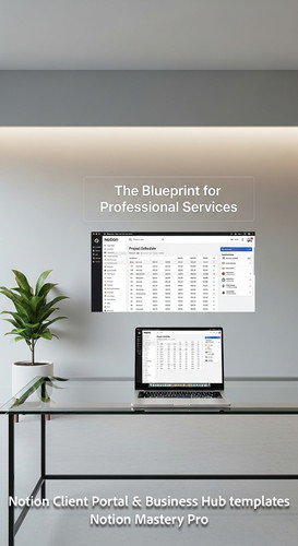 321 Minimalist studio with a glass desk and a MacBook showing a Notion client portal with a detailed.jpg