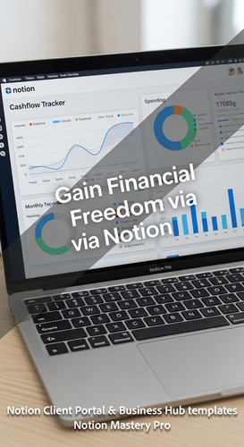 102 Closeup of a MacBook Pro showing a Notion Cashflow Tracker with charts Overlay Gain Financial Fr.jpg