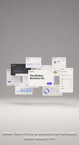 254 Minimalist 3D render of a digital Agency Hub with Notionstyle UI panels floating in space Overla.jpg