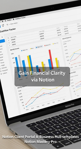 368 Closeup of a MacBook Pro showing a Notion Cashflow Tracker with colorful monthly charts Overlay .jpg