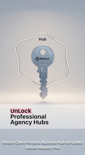 85 Minimalist 3D render of a digital Key with a Notion logo inside a Hub frame Overlay Unlock Profes.jpg