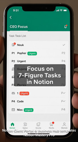 86 Closeup of a smartphone showing a Notion CEO Focus list with priority tags Overlay Focus on 7Figu.jpg