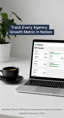 396 Minimalist desk with a black coffee cup and a laptop showing a Notion KPI Tracker board Overlay .jpg