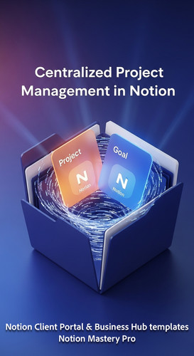 395 Abstract 3D render of a digital folder with glowing Notion Project and Goal cards Overlay Centra.jpg