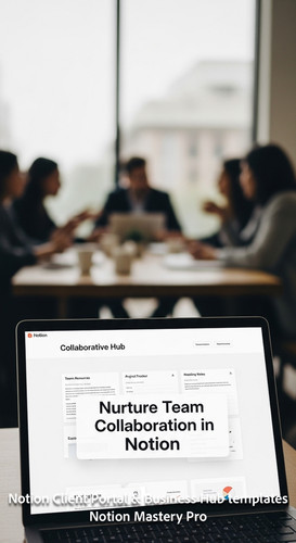 407 Blurred background of a creative meeting foreground screen showing a Notion Collaborative Hub Ov.jpg