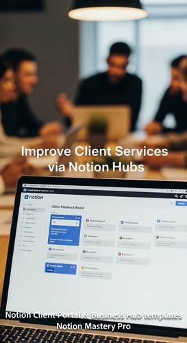 370 Blurred background of a creative meeting foreground screen showing a Notion Client Feedback Boar.jpg