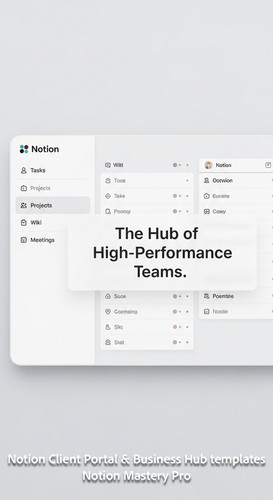 2 Minimalist 3D render of a digital Dashboard with Notionstyle UI buttons and lists Overlay The Hub .jpg